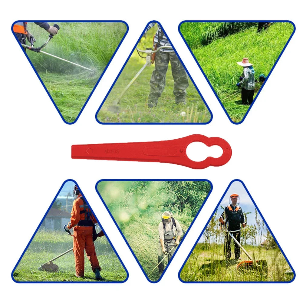 20-200pcs Lawnmower Blades Plastic L83 Grass Cutting Blade Replacement Parts Mowing Machine Blade Garden Cordless Grass Trimmer