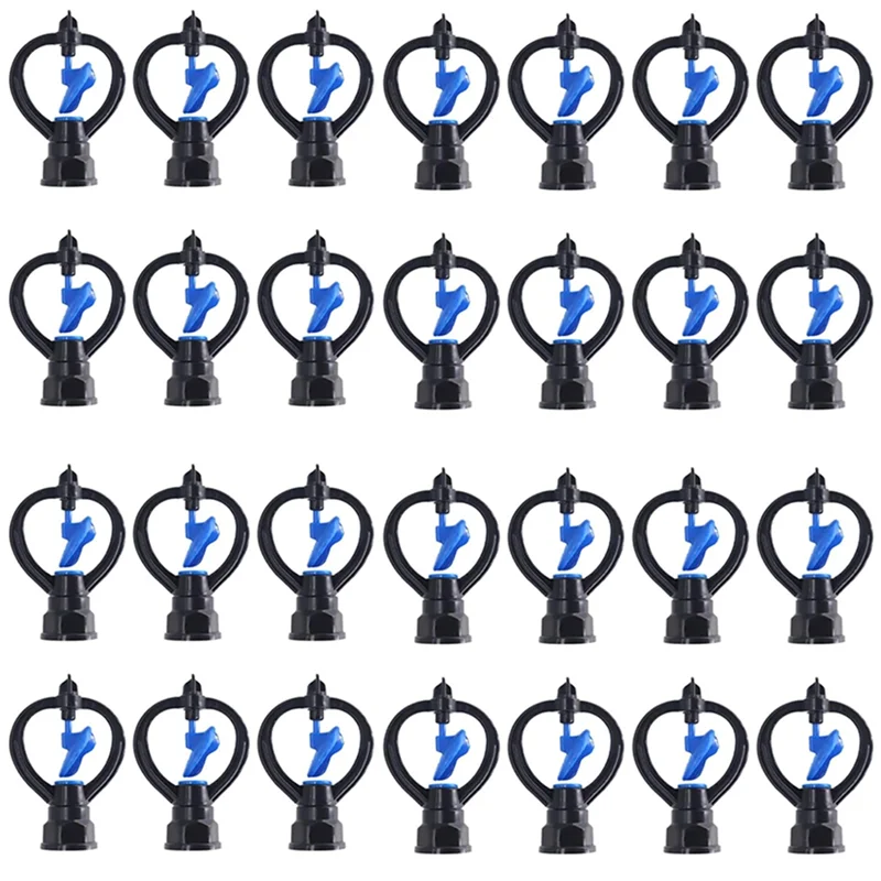 BAAG-50PCS Butterfly Sprinkler Automatic External Wire Impeller Nozzle 360 Degree Automatic Rotation Sprinkler Irrigation