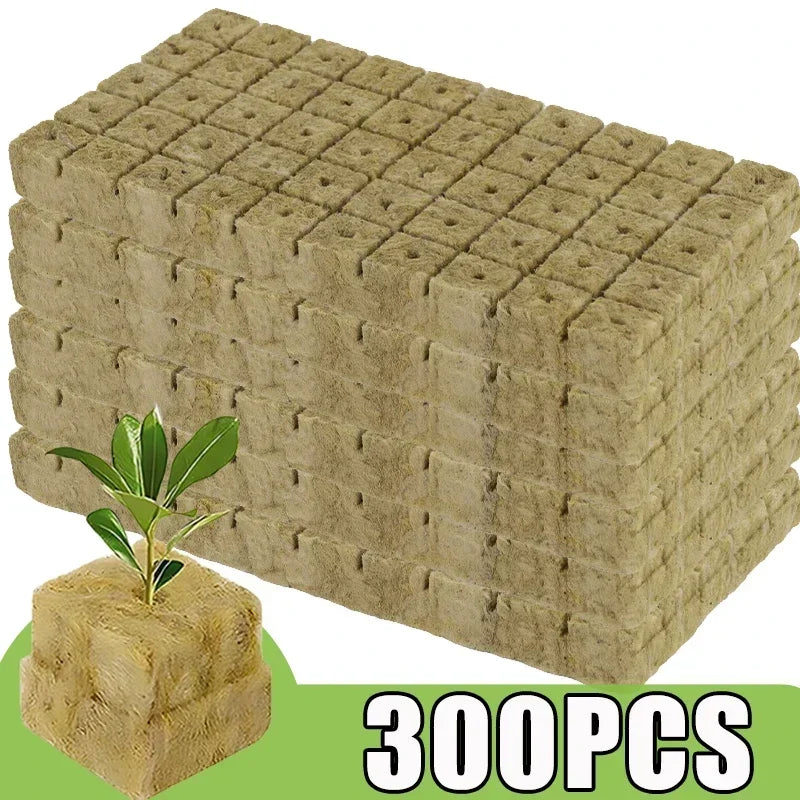 500/50PCS Planting Sponge Rock Wool Starter Plugs Hydroponic Grow Media Cubes Home Greenhouse Garden Accessories Seedling Block