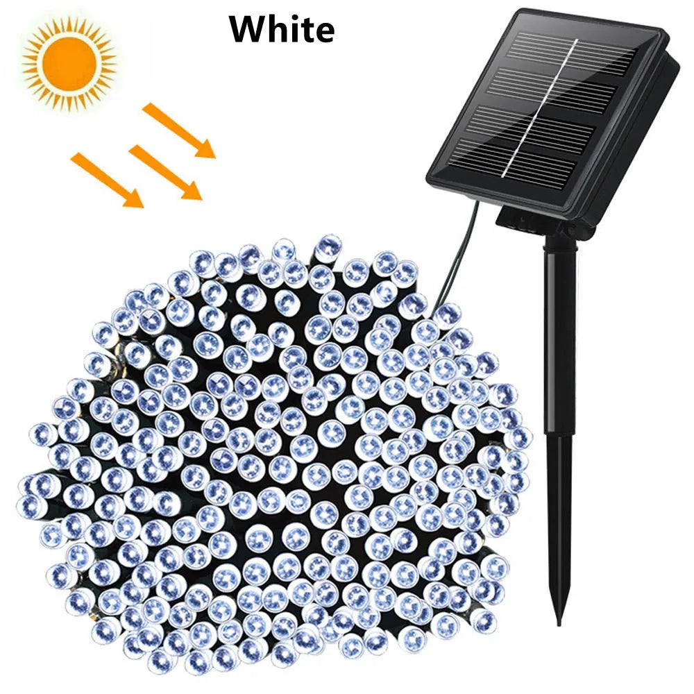50/100 LEDs Solar Twinkling Fairy Lights 8 Modes LED String Lights Outdoor 23/39FT for Garden Party Decoration Ambient Lighting