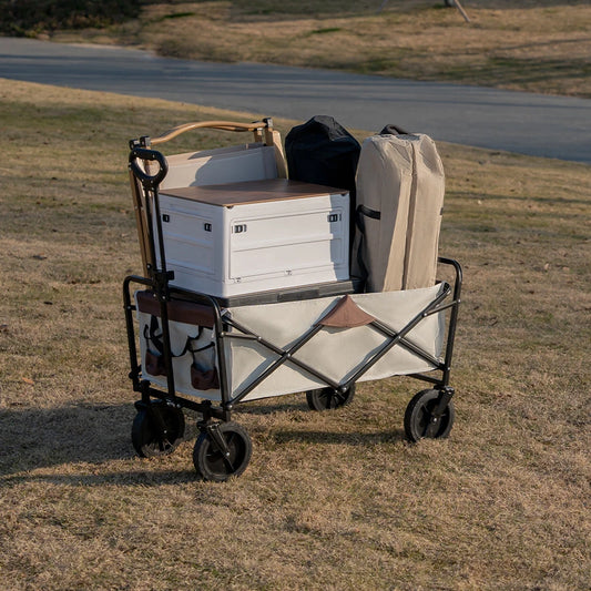 Shopping Beach Garden Pull Trolley Heavy Duty Large Capacity Folding Wagon Collapsible Folding Outdoor Portable Utility Cart