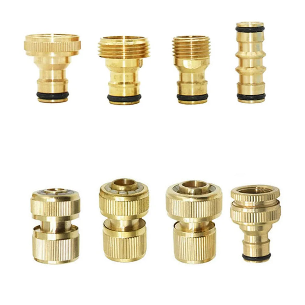 1/2'' 5/8" 3/4'' 1'' Brass Hose Quick Connector Wa - Garden Supply from TinyRootsGrow