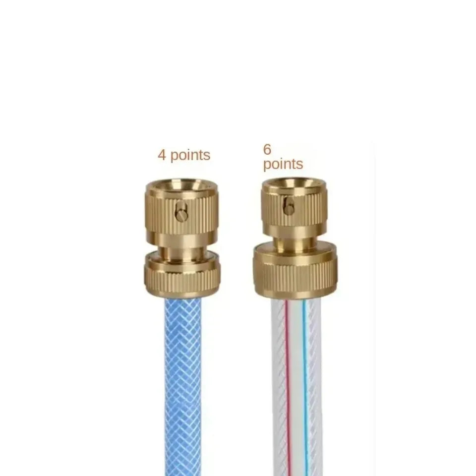 Spray Nozzle Water Gun Brass High Pressure Direct Spray Sprinkler Quick Connector Home Garden Hose Adjustable Gun