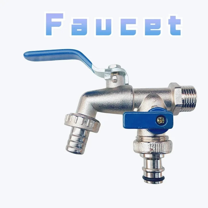 1/2'' 3/4'' Double Head Water Faucet Water Splitte - Garden Supply from TinyRootsGrow