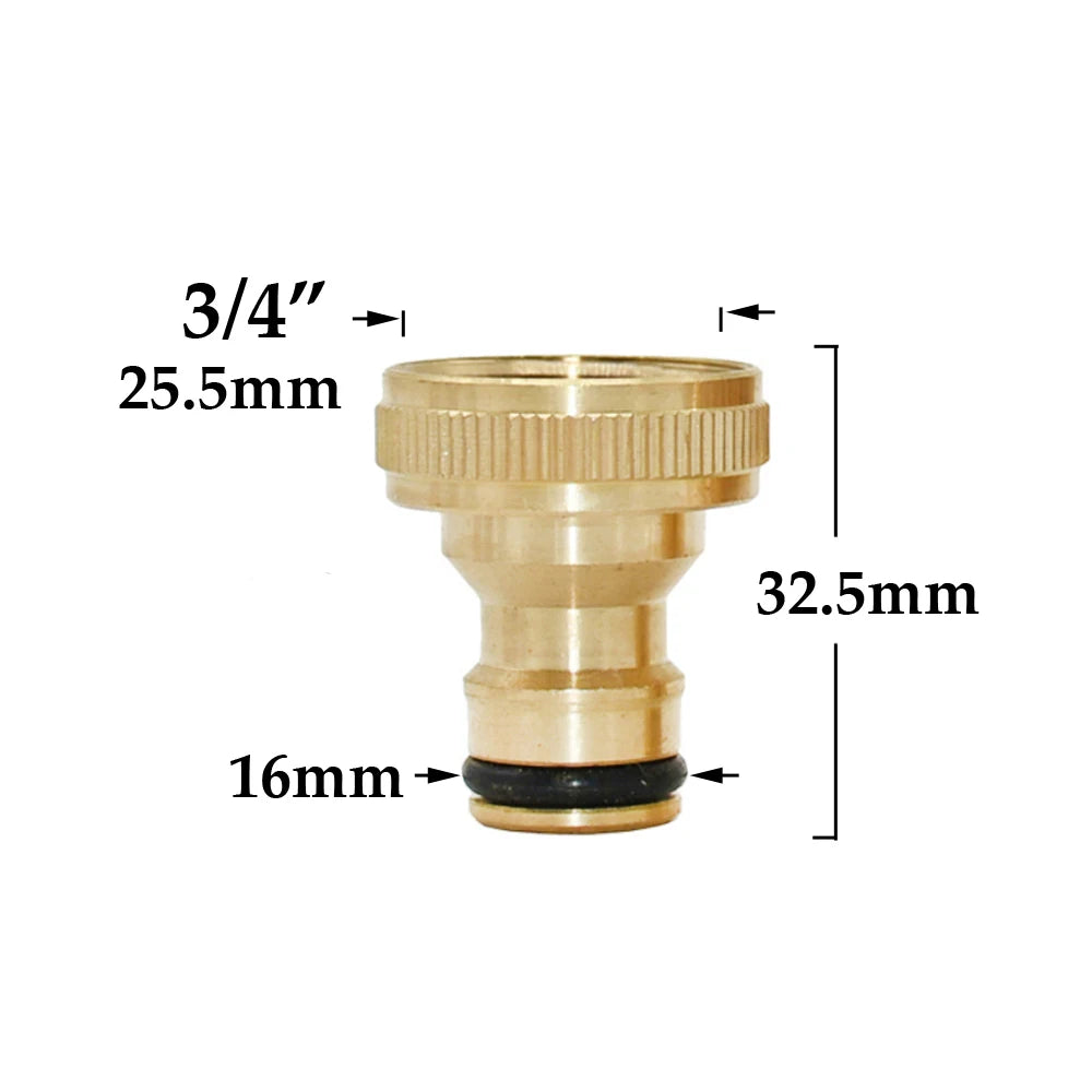 1/2'' 5/8" 3/4'' 1'' Brass Hose Quick Connector Water Stop Fitting