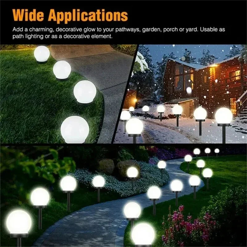 1/3/9PC Solar Powered LED Bulb Lamp Energy Light Waterproof Outdoor