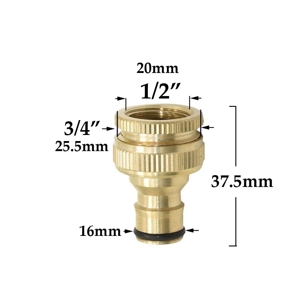 1/2'' 5/8" 3/4'' 1'' Brass Hose Quick Connector Water Stop Fitting