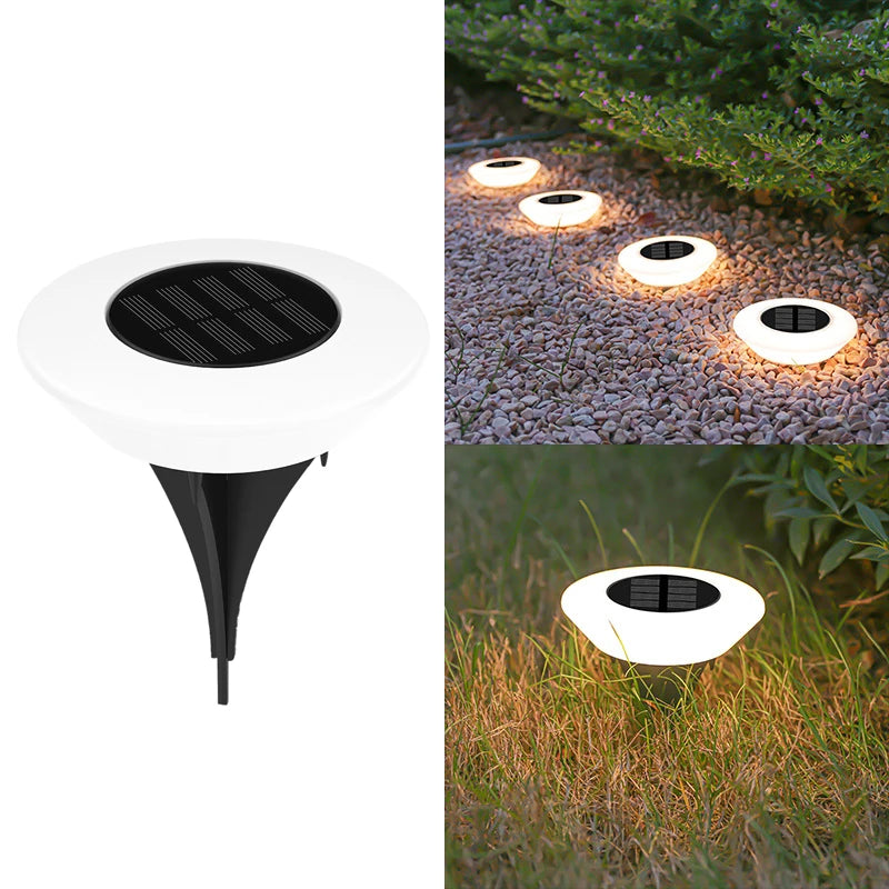 Solar Ground Lights 1/4Pack LED Lawn Lamp Outdoors Floor Lamp Landscape Light for Garden Pathway Yard Deck Camping Decor