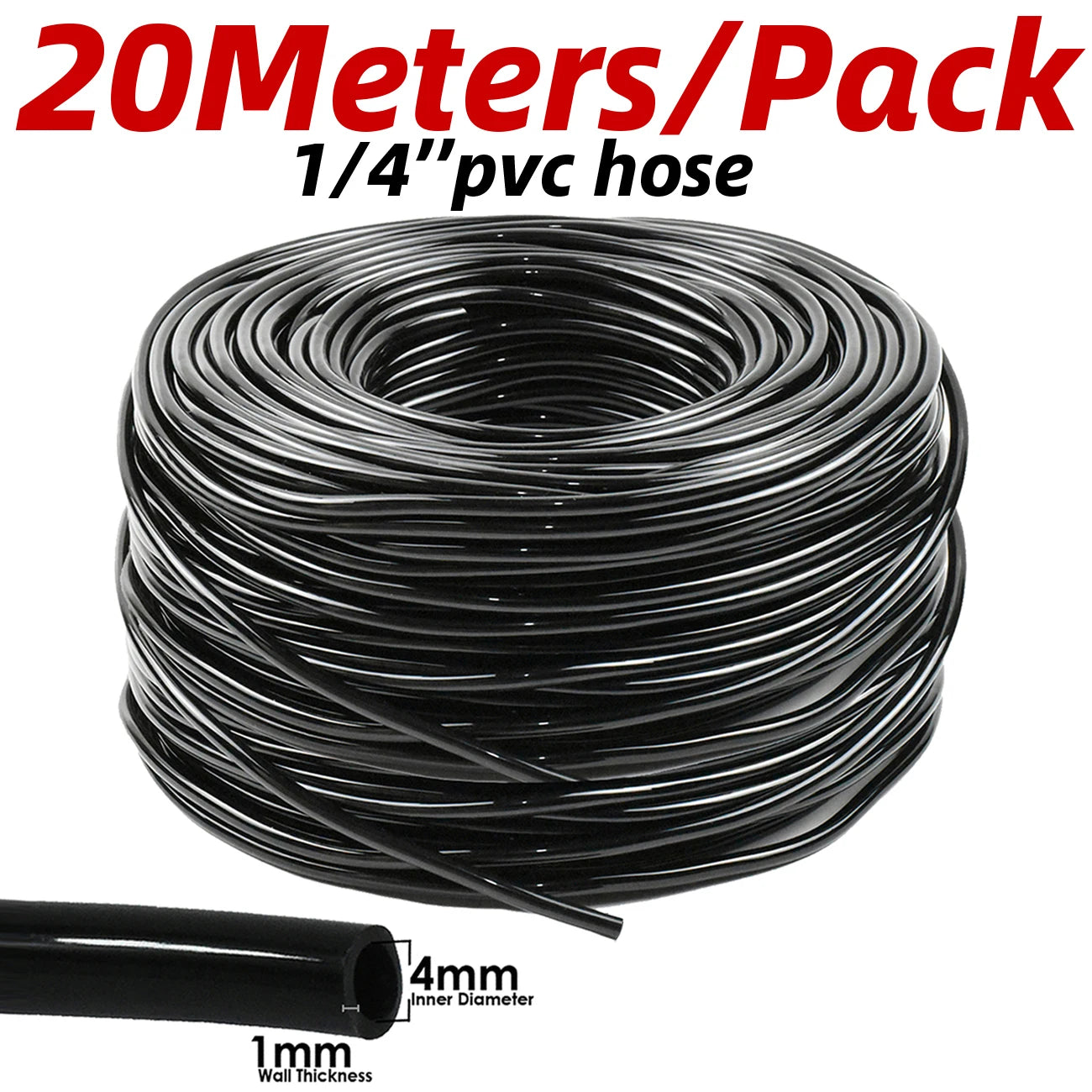 50pcs Barbed Connectors Irrigation Fittings Drip Irrigation Barbed Connectors 4/7mm Tubing Fittings for Flower Pot Garden Lawn 5