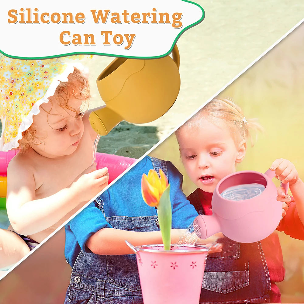 Sprinkler Watering Can Cute Cartoon Garden Kids Home Silicone Flowers Bottle Beach Spray Bath Toy Early Education