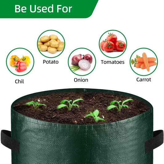 10 Gallon 3Pack Potato Grow Bags Heavy Duty PE Fabric Pots with