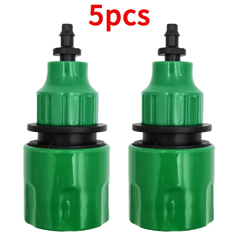 5pcs Water Pipe Quick Connector Plastic Hose Pipe Connector For Garden Pipeline Drip Irrigation System Watering Equipment Parts