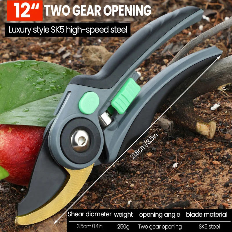AIRAJ Plant Trim Garden Pruning Shears Horticulture Pruner Cut Shrub Garden Scissor Tool Branch Shear Orchard Folding Saw Set