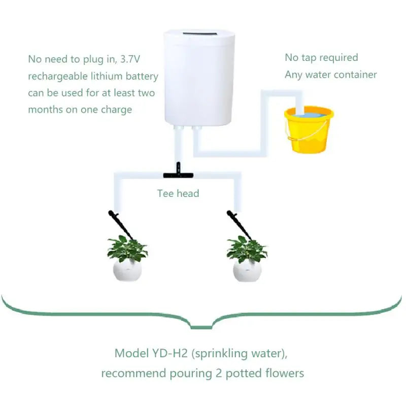 2/4/8 Heads Automatic Watering Pump Controller Plant Flower Home Sprinkler Drip Irrigation Device Pump Timer System Garden Tool