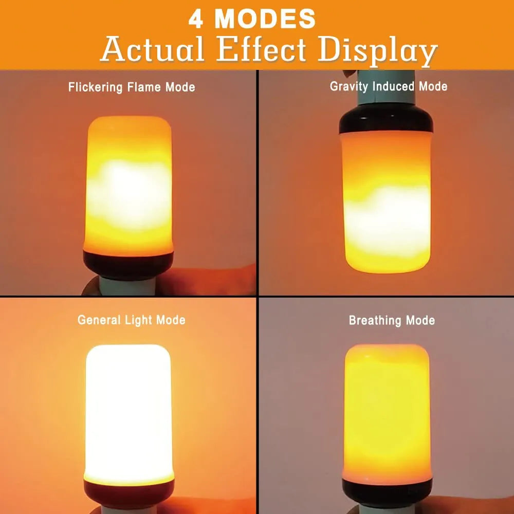 B22 E27 LED Flame Light Bulbs 4 Modes Party LED Flame Effect Light Simulation Fire Lights Bulb KTV Festival Garden Decor light