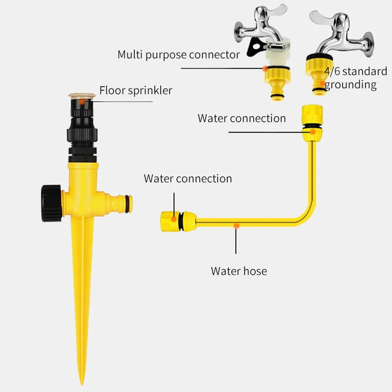 Plant garden vegetable garden sprinkler series pin sprinkler garden adjustable atomizing buried sprinkler head ground plug set