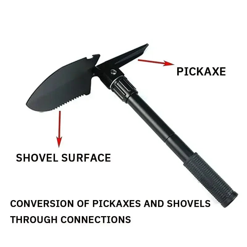 1PC Engineer Shovel Military Shovel Outdoor Multifunctional Folding Military Shovel Vehicle Camping Fishing Shovels Pickaxe