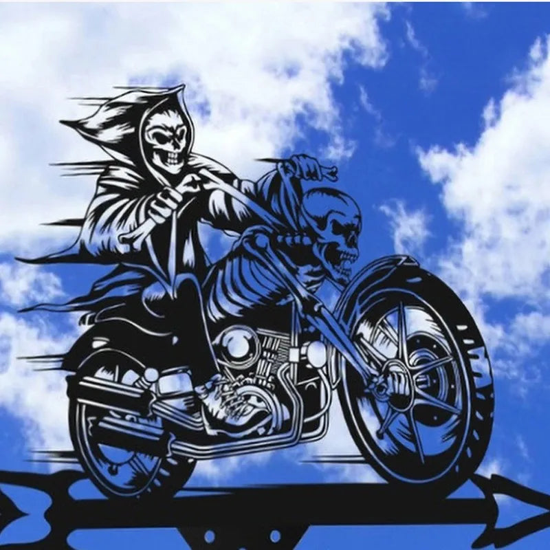 Metal Weathervane Silhouette Art Vane Standing Decor Roof WeatherVane Garden Yard Decoration For Shed Home Fence
