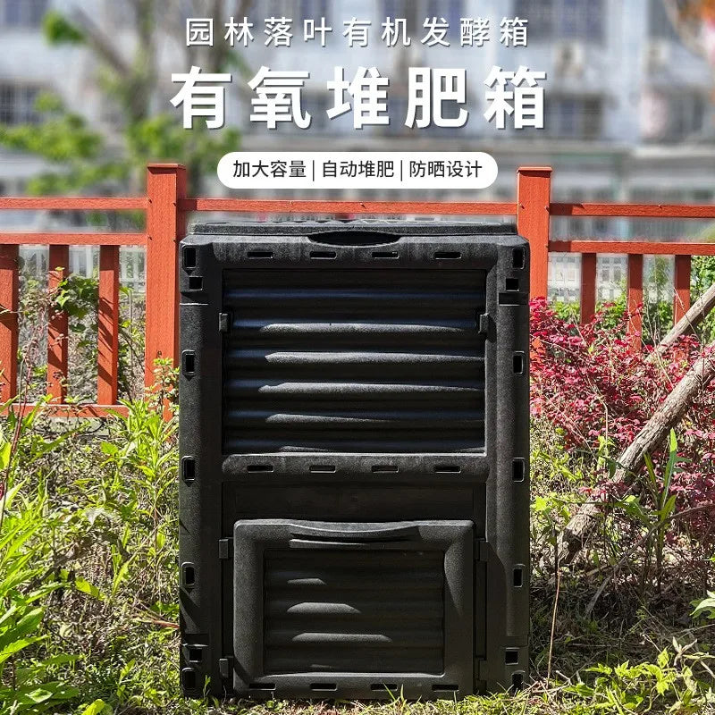 Large outdoor compost bucket deciduous food waste gardening garden compost bin