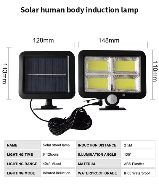 Outdoor 95/226/232 LED Solar Light Remote Control Sensor Street Light Solar Rechargeable Floodlight Garden Decorative Path Lamp