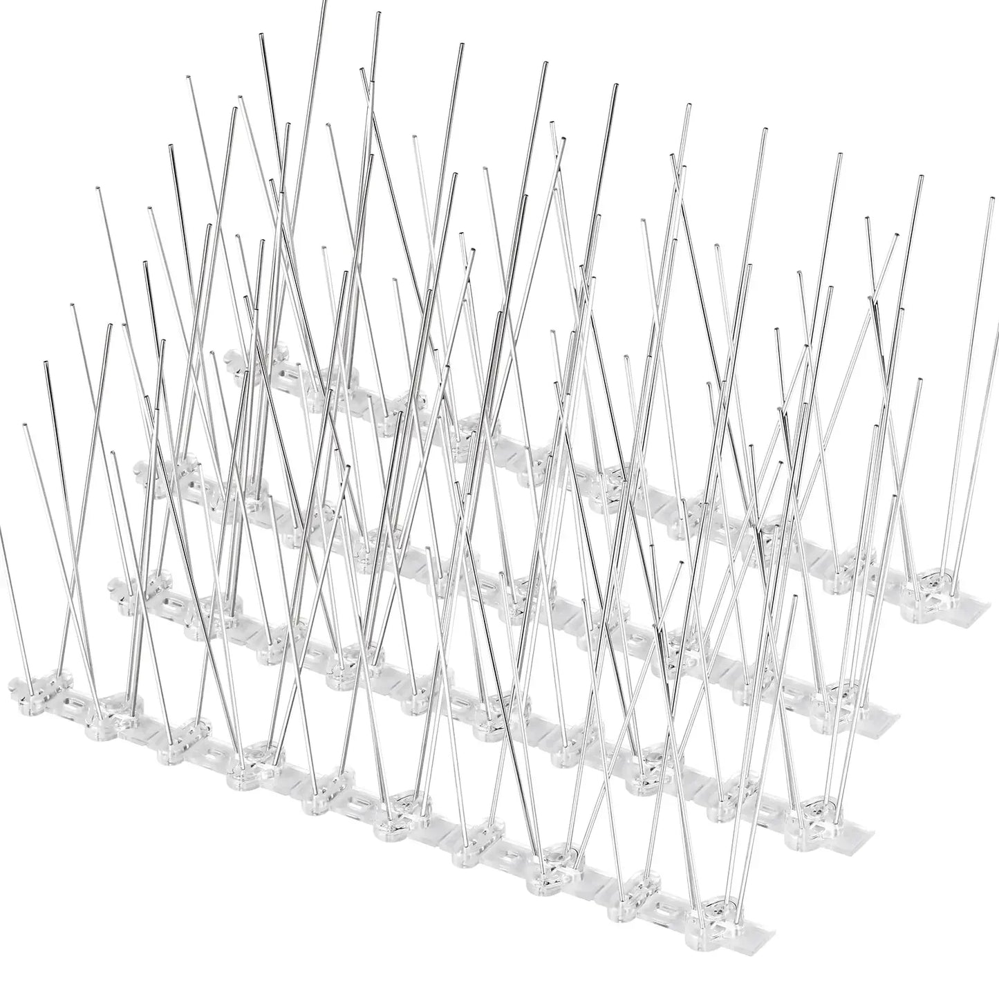 12Pcs Pigeon Spikes Stainless Steel Bird Repeller Set Deterrent Anti Bird Pigeon Squirrel Cats Repellent for Garden Fence Roof