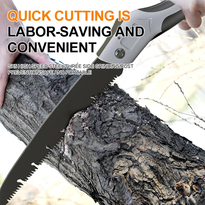 AIRAJ 9.4 inch Folding Saw,Pruning Saws with SK5 Steel Teeth, Handsaws for Camping, Gardening, Carpentry Camping Saw Portable.