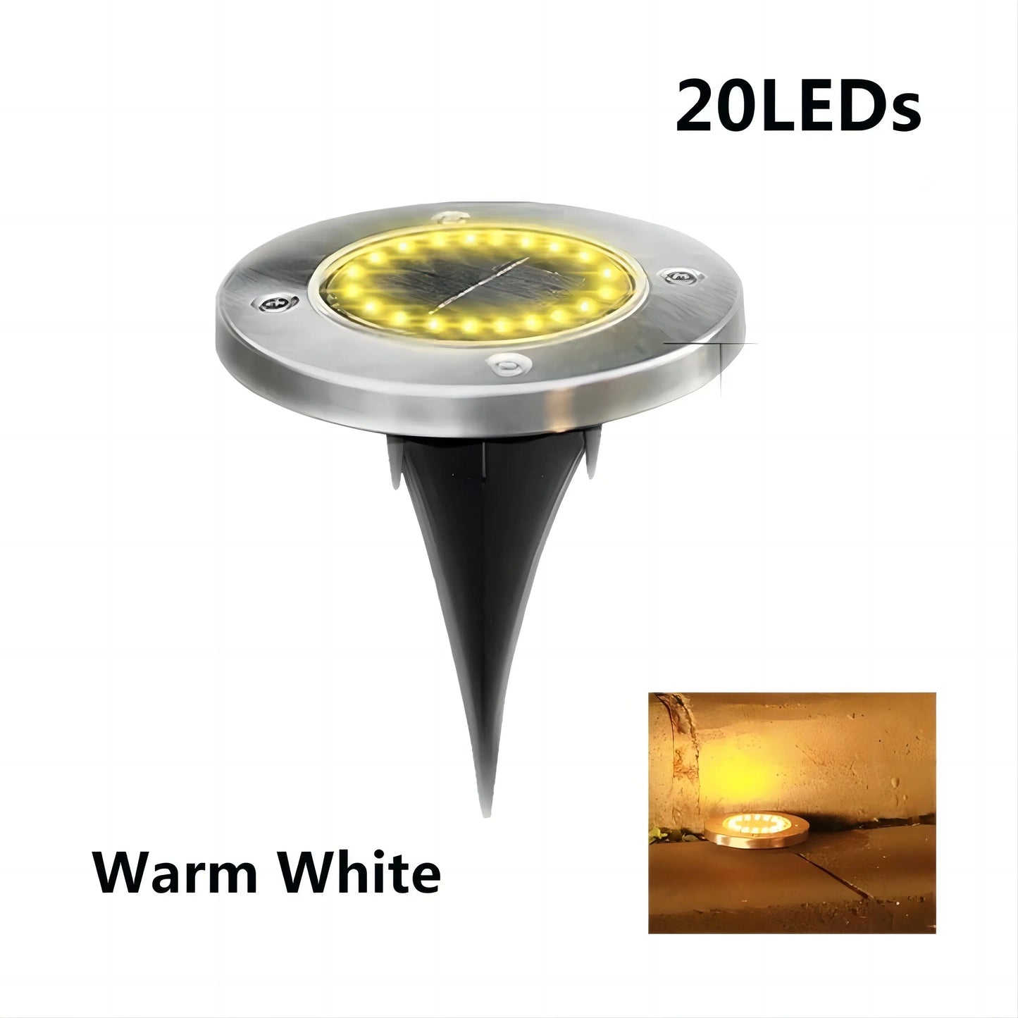 1/2pcs/4pcs/8pcs Outdoor Solar Lights Buried Garden Decor 8/20LED