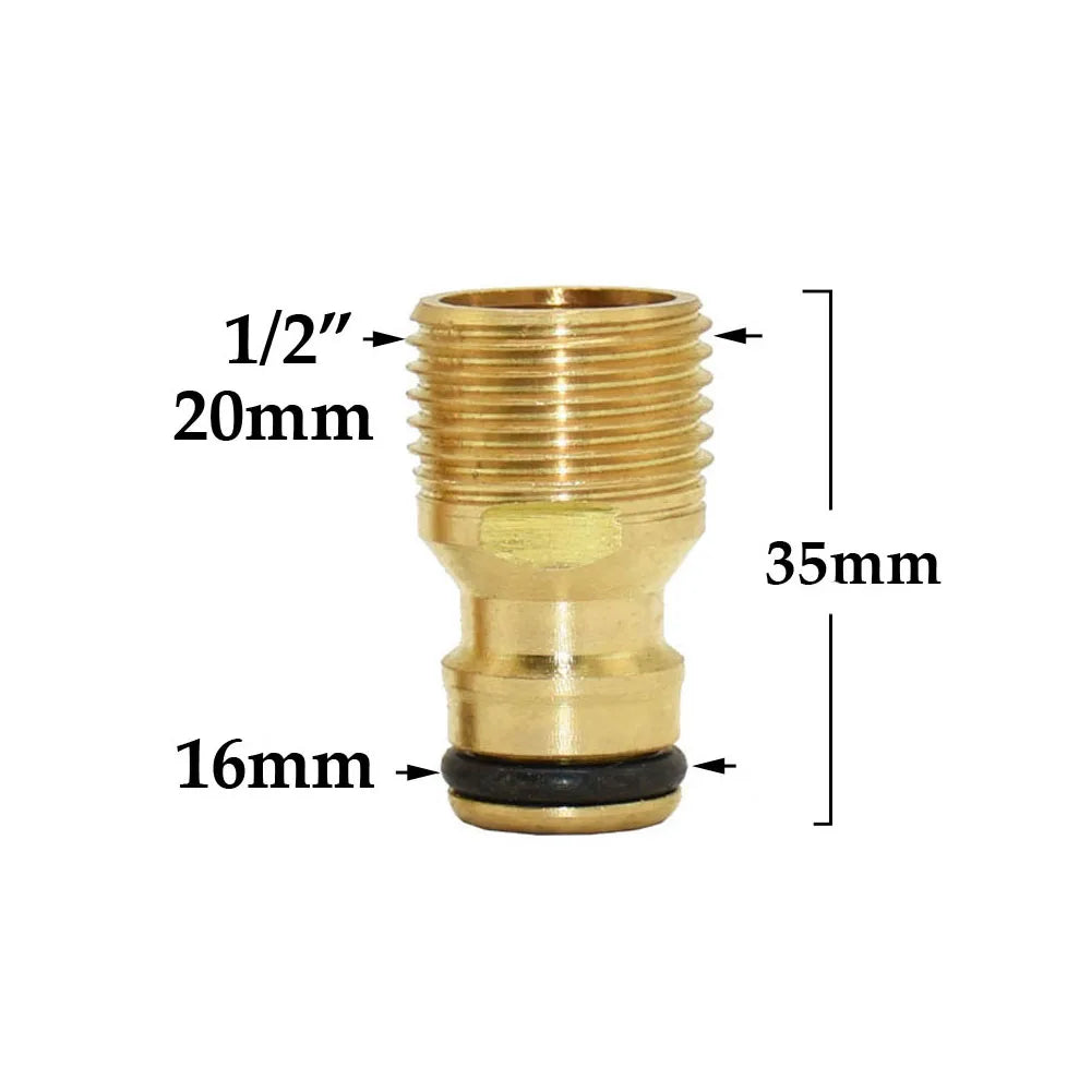 1/2'' 5/8" 3/4'' 1'' Brass Hose Quick Connector Wa - Garden Supply from TinyRootsGrow