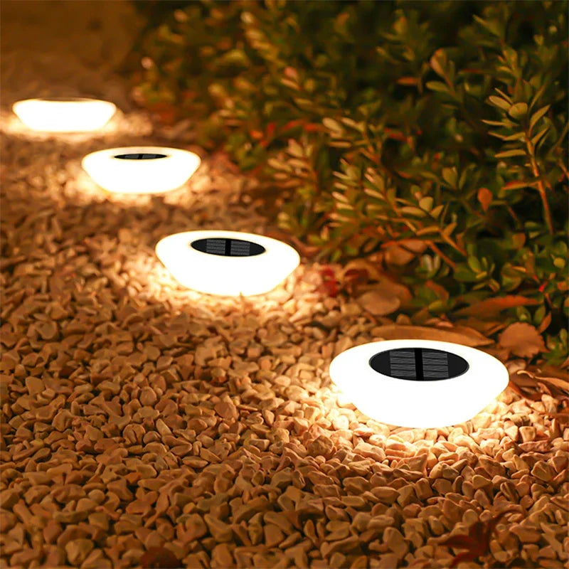 Solar Ground Lights 1/4Pack LED Lawn Lamp Outdoors Floor Lamp Landscape Light for Garden Pathway Yard Deck Camping Decor