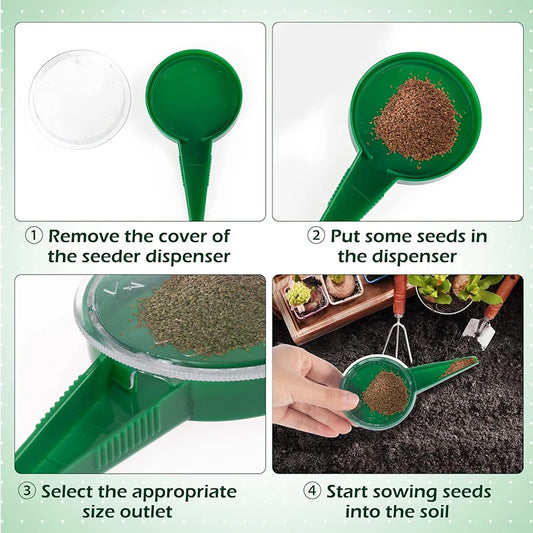 Multifunction Seeding Dispenser Tools Adapting to Various Sizes of Seeds Plant Seed Sower Plant Seeder Garden