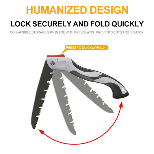 AIRAJ 9.4 inch Folding Saw,Pruning Saws with SK5 Steel Teeth, Handsaws for Camping, Gardening, Carpentry Camping Saw Portable.