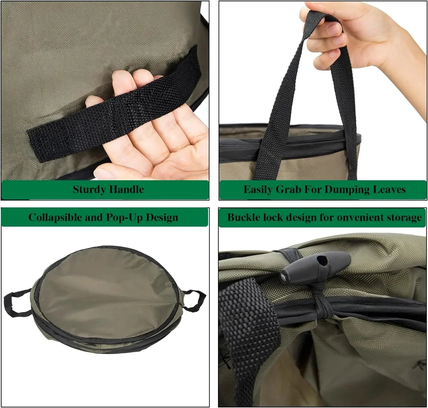 1 Pack, Kangaroo Collapsible Garden Bag - Large La - Garden Supply from TinyRootsGrow