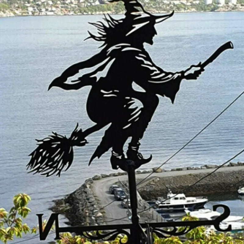 Metal Weathervane Silhouette Art Vane Standing Decor Roof WeatherVane Garden Yard Decoration For Shed Home Fence