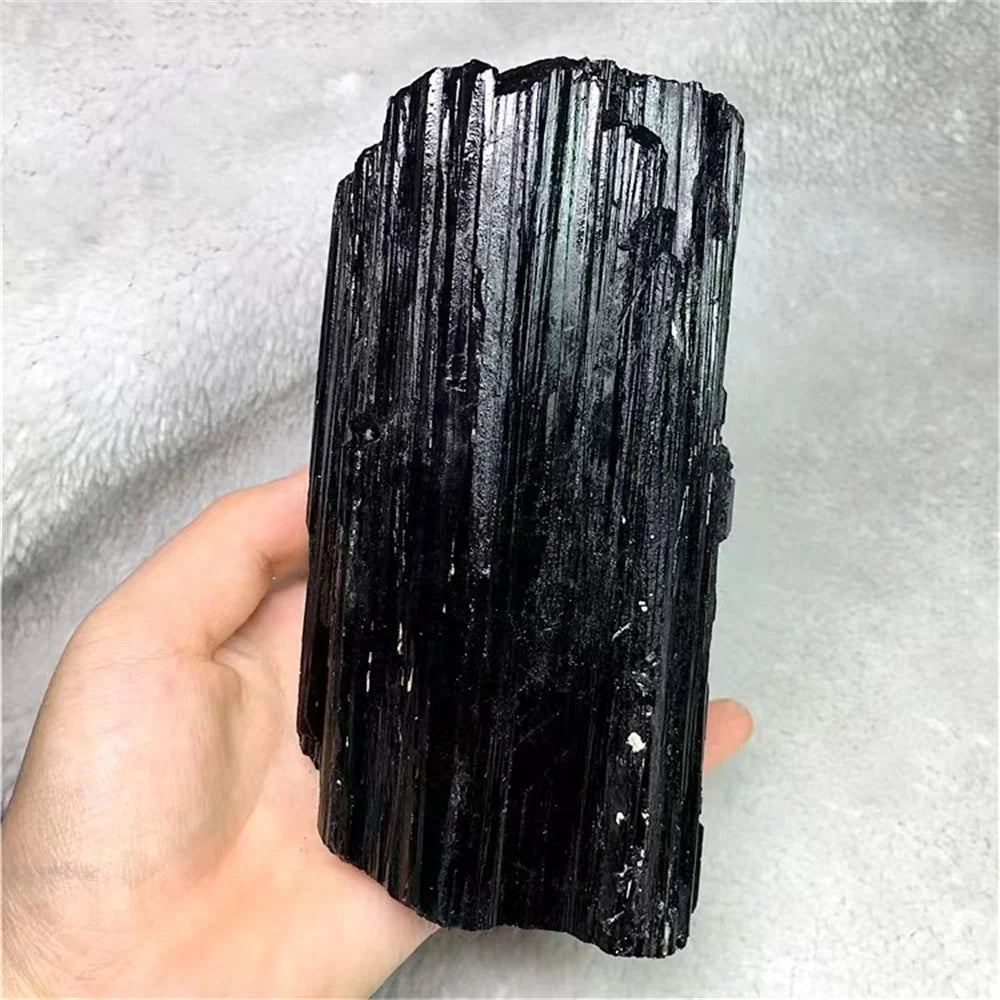 Natural Black Tourmaline Gravel Raw Gem Mineral Specimen Crystal Stone Healing Magic Advanced Collection Eliminate Magnetism 1PC